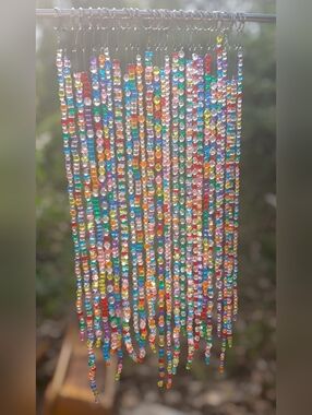 Colorful Cascading Beaded Curtain